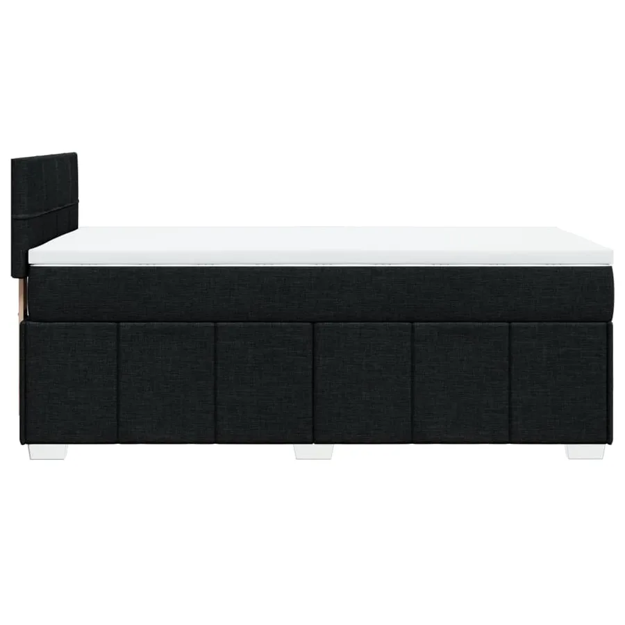 Sommier à lattes de lit avec matelas Noir 90x190 cm Tissu - 7