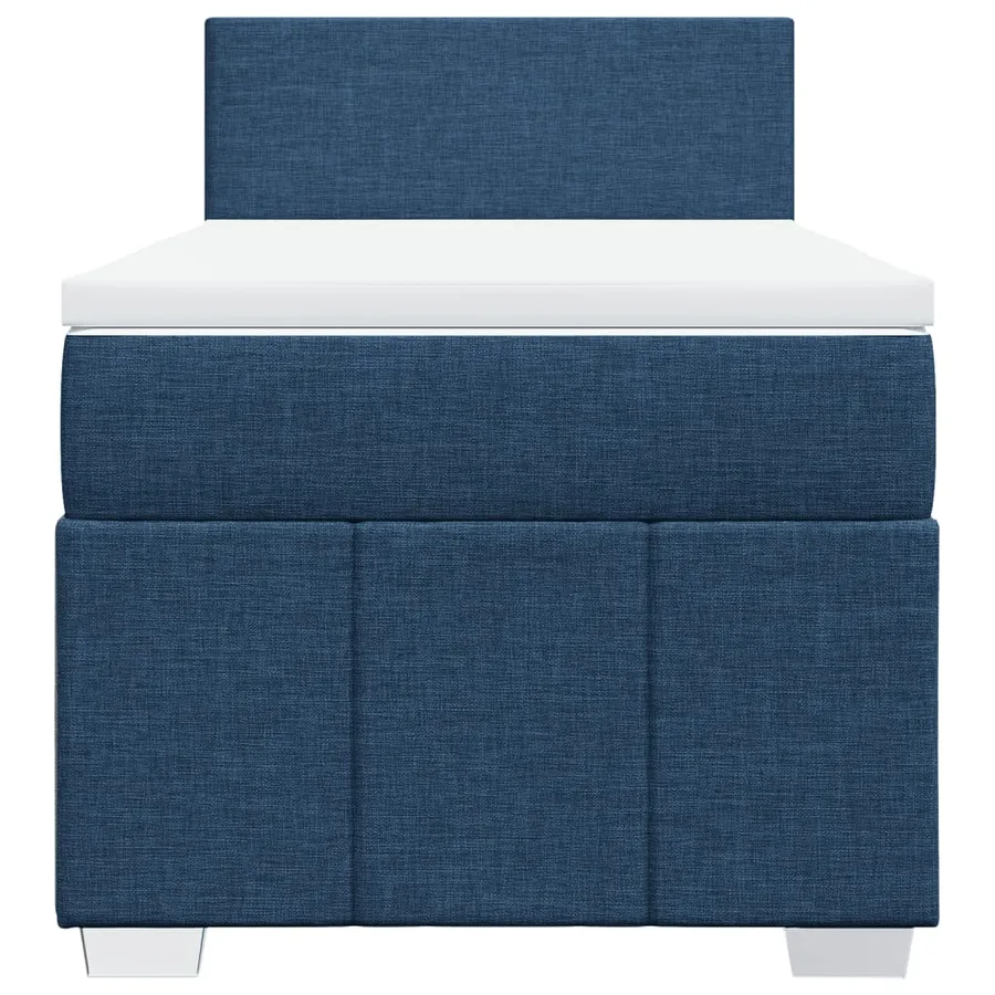 Sommier à lattes de lit avec matelas Bleu 90x200 cm Tissu - 6