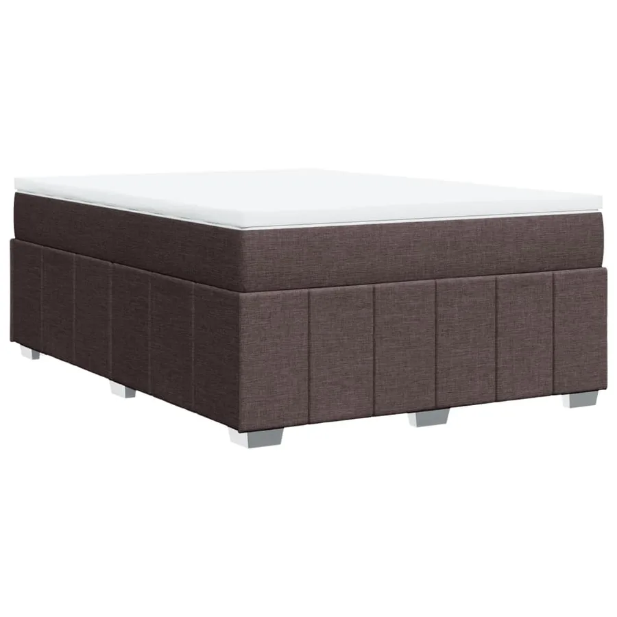 Sommier à lattes de lit avec matelas Marron foncé 160x200 cm - 9