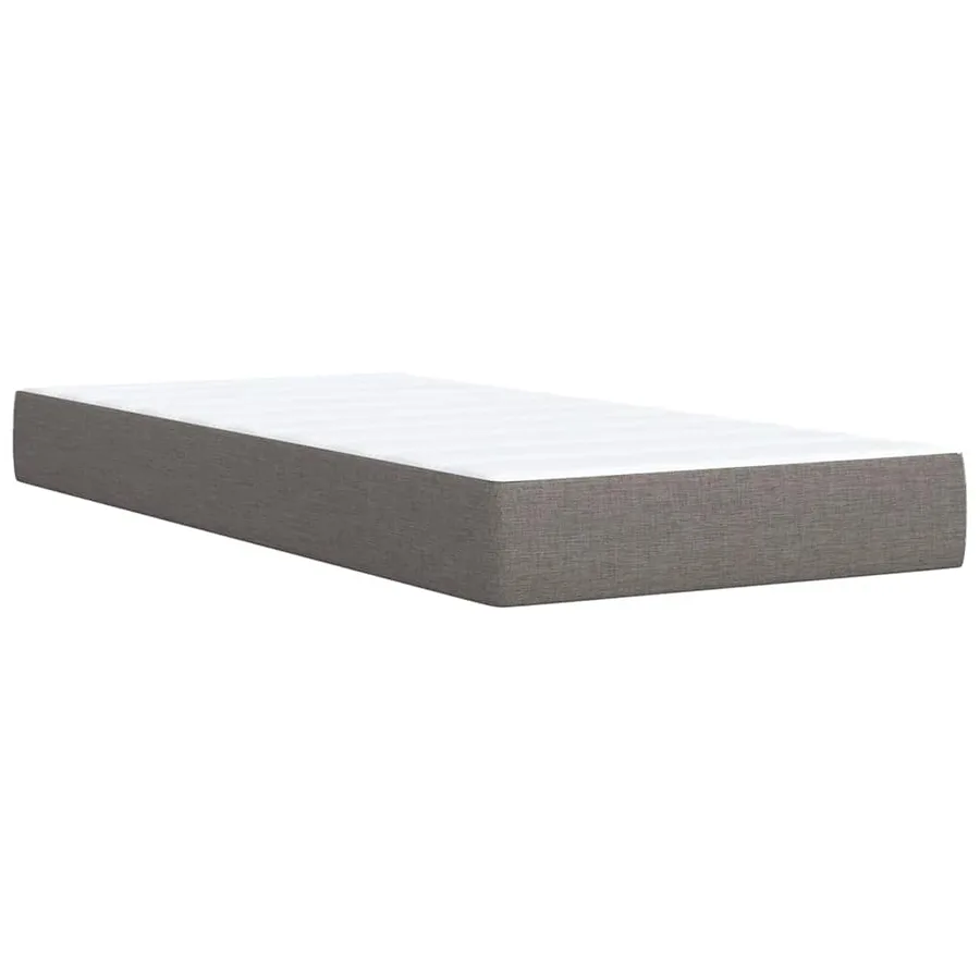 Sommier à lattes de lit avec matelas Taupe 90x190 cm Tissu - 10