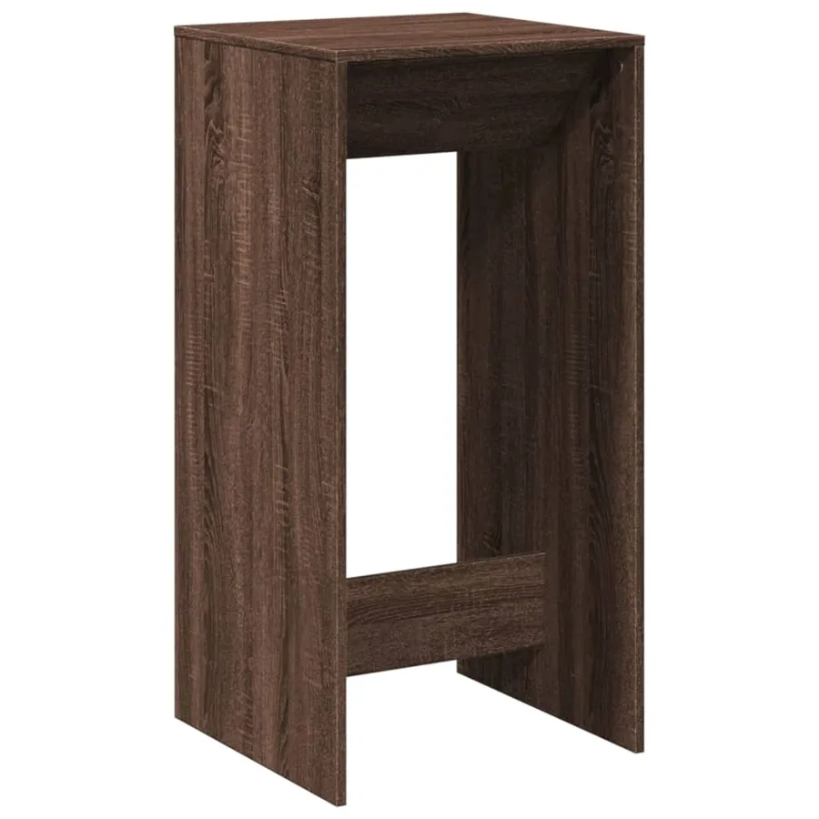 Table de bar chêne marron 51x50x103,5 cm bois d'ingénierie - 2