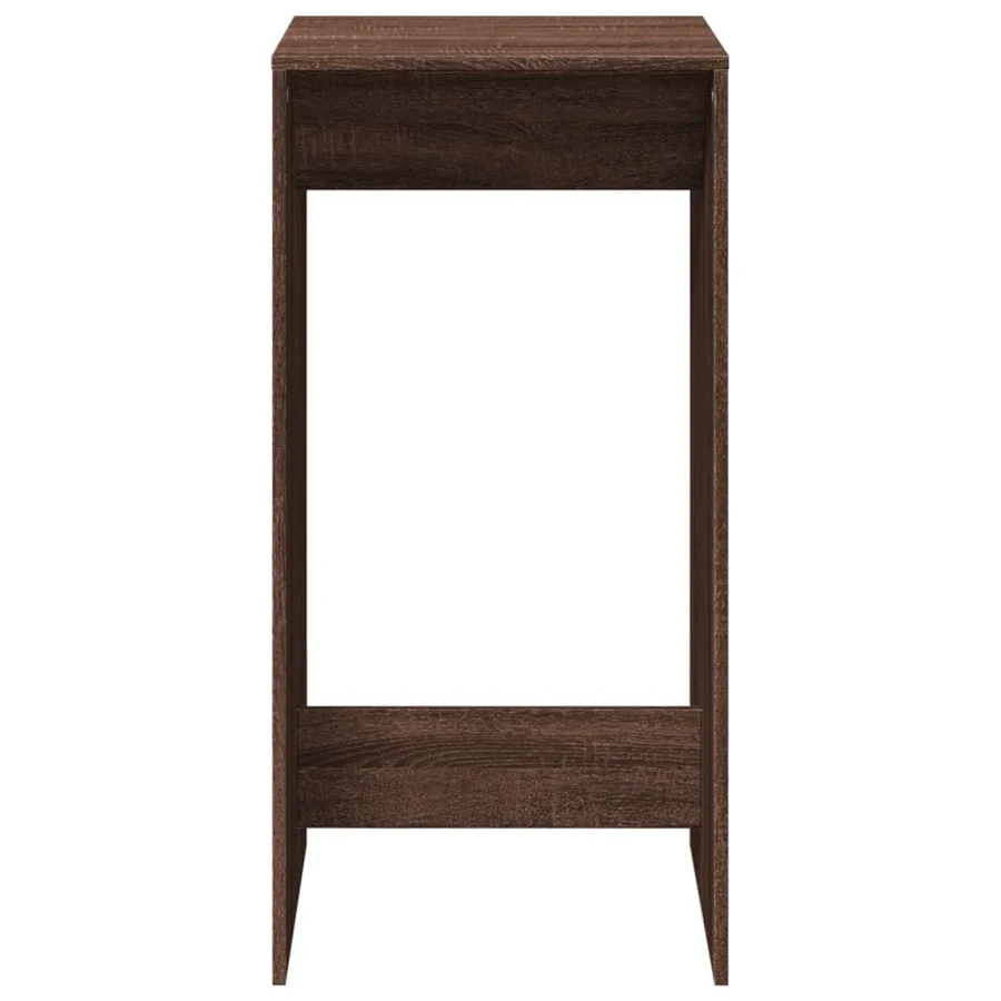Table de bar chêne marron 51x50x103,5 cm bois d'ingénierie - 4