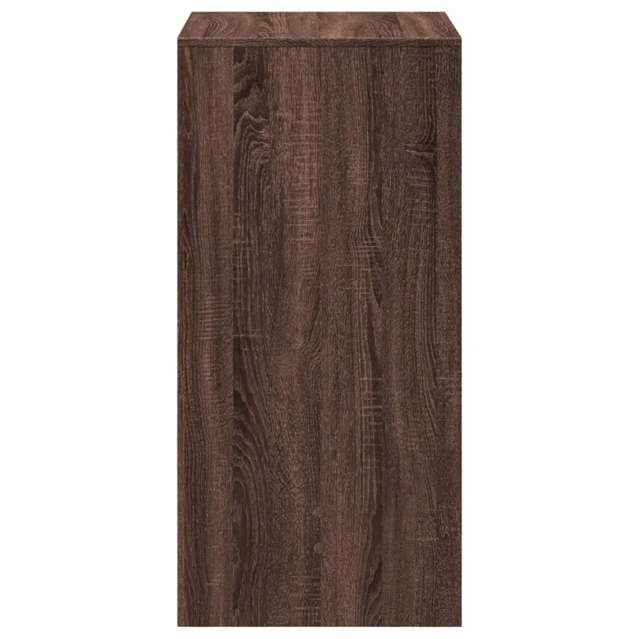 Table de bar chêne marron 51x50x103,5 cm bois d'ingénierie - 6