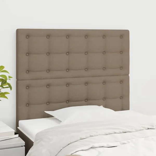Tête de lit Taupe 80x5x118/128 cm Tissu