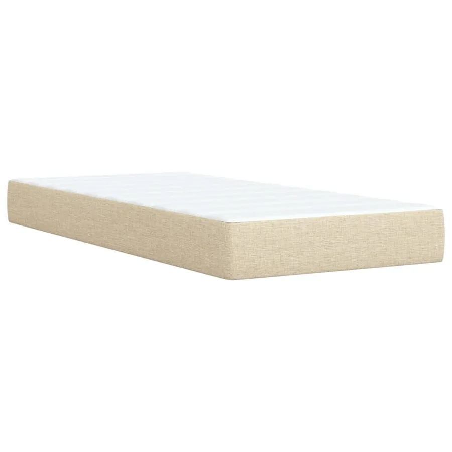 Sommier à lattes de lit avec matelas Crème 80x200 cm Tissu - 11