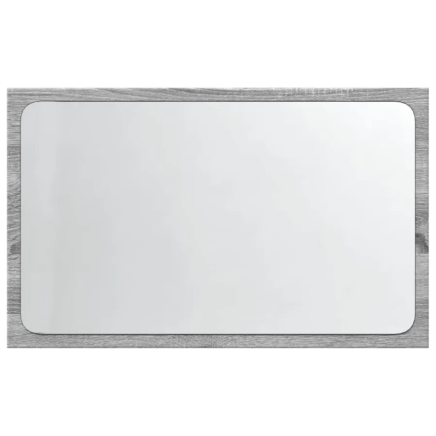 Miroir de salle de bain à LED sonoma gris bois d'ingénierie - 6