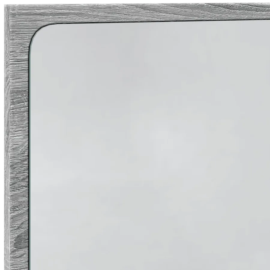 Miroir de salle de bain à LED sonoma gris bois d'ingénierie - 9