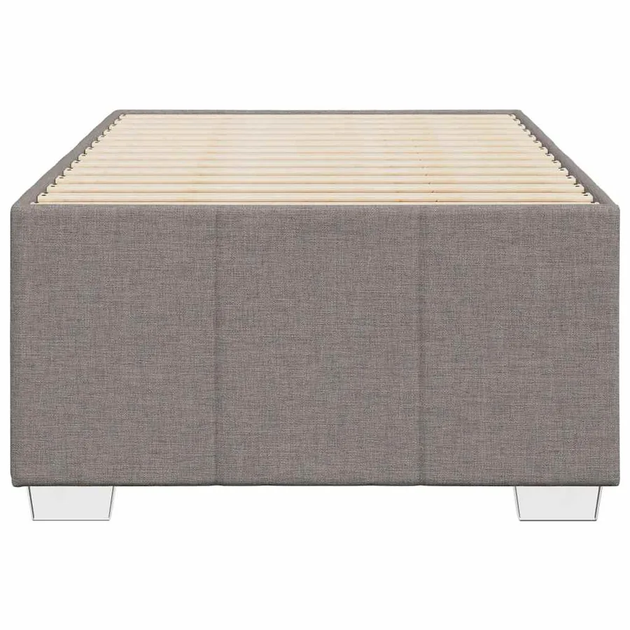 Cadre de lit sans matelas taupe 100x200 cm tissu - 4