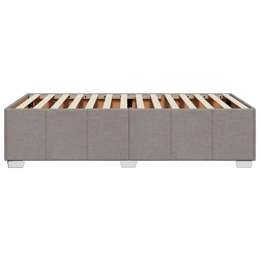 Cadre de lit sans matelas taupe 100x200 cm tissu - 5