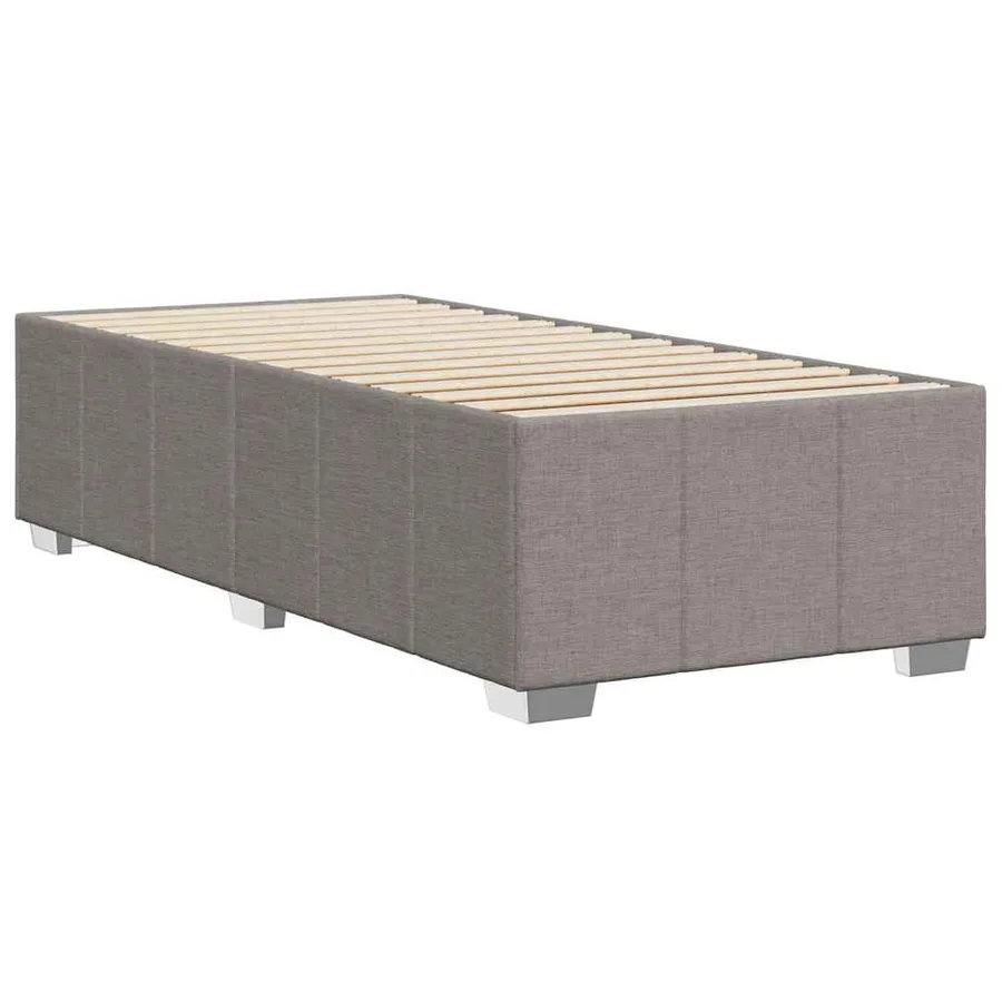 Cadre de lit sans matelas taupe 100x200 cm tissu - 6