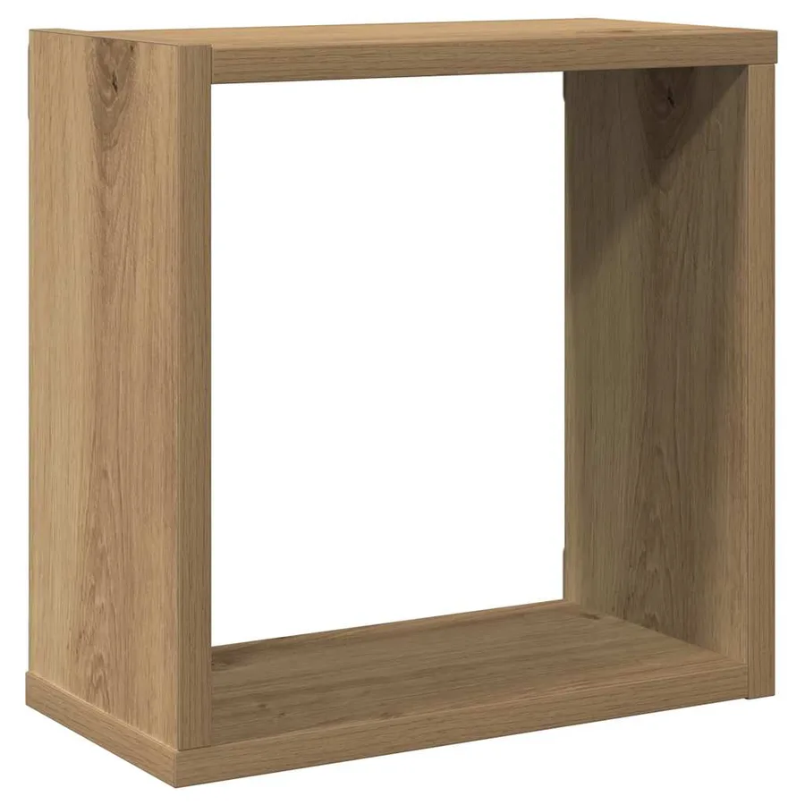 Étagères cube murales 2 pcs chêne artisanal bois ingénierie - 4