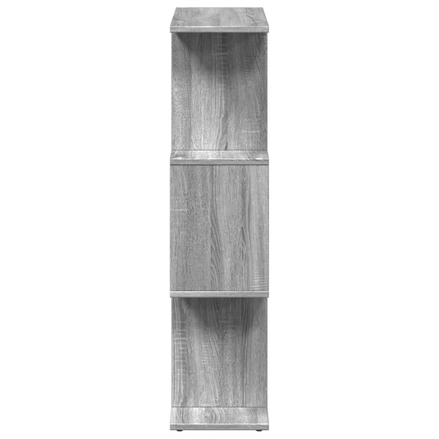 Étagère séparatrice de pièce à 3 niveaux sonoma gris 70x24x97cm - 6