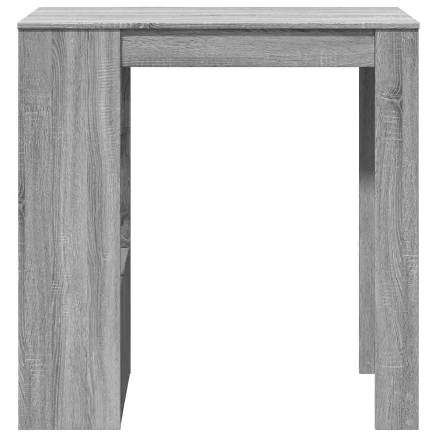 Table de bar avec étagères sonoma gris bois d'ingénierie - 4