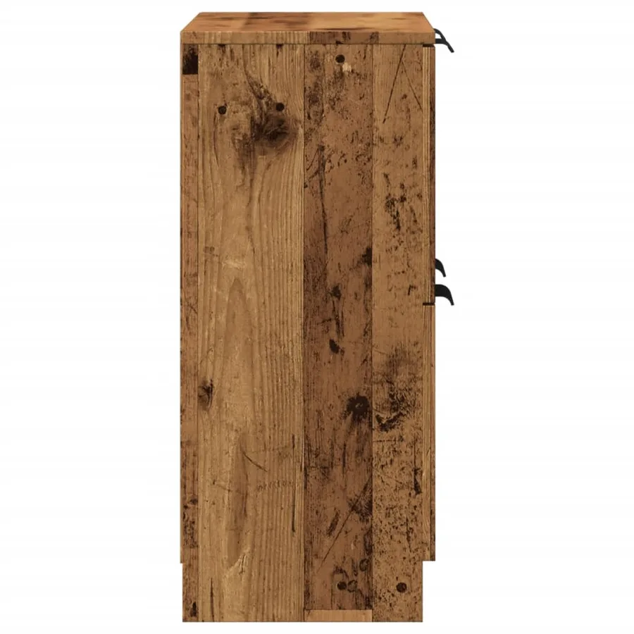 Buffet vieux bois 60x30x70 cm bois d'ingénierie - 5