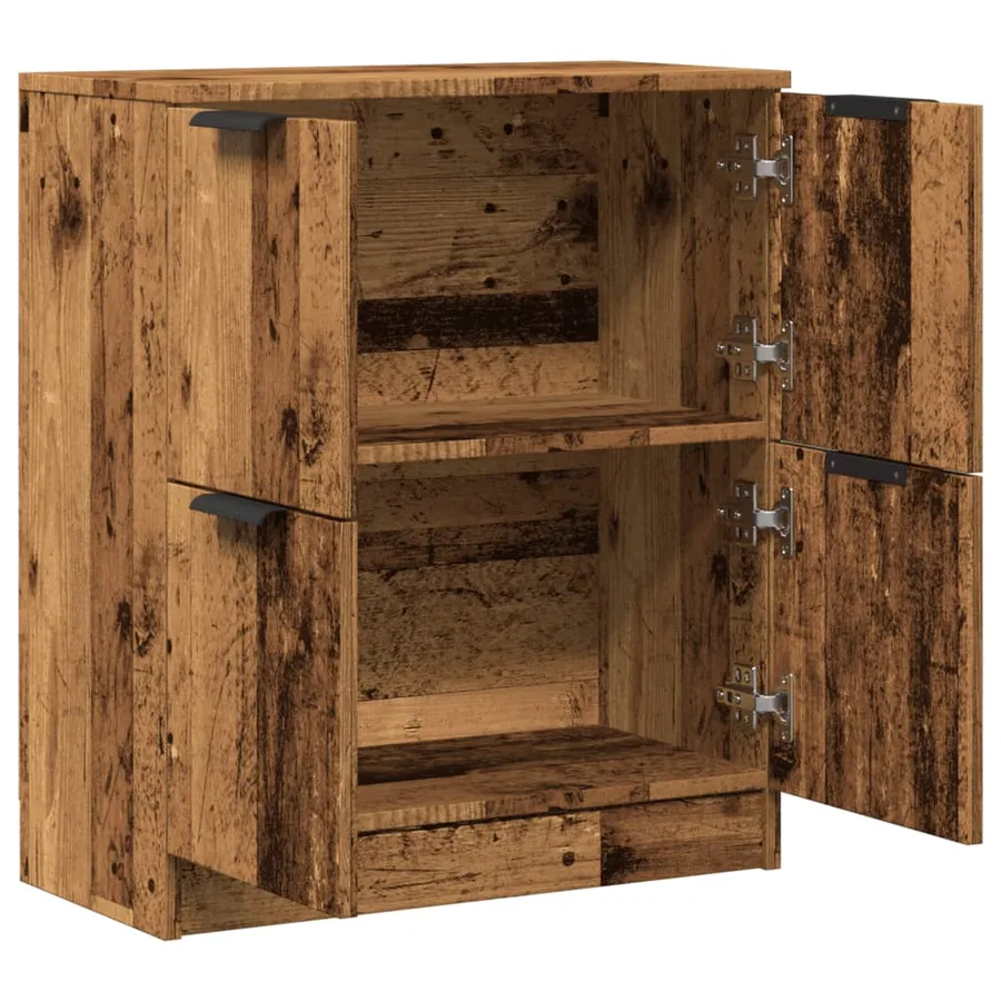 Buffet vieux bois 60x30x70 cm bois d'ingénierie - 7