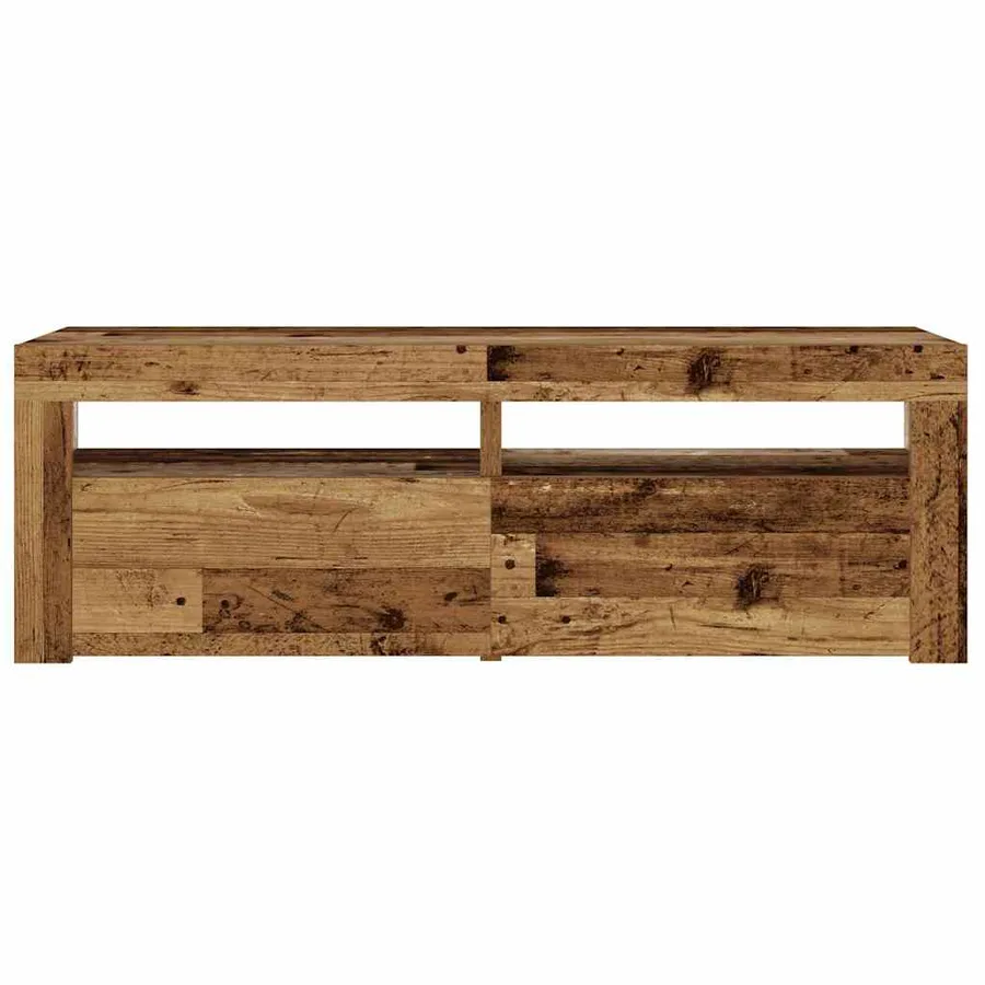 Tables de chevet 2 pcs avec LED vieux bois 60x35x40 cm - 6