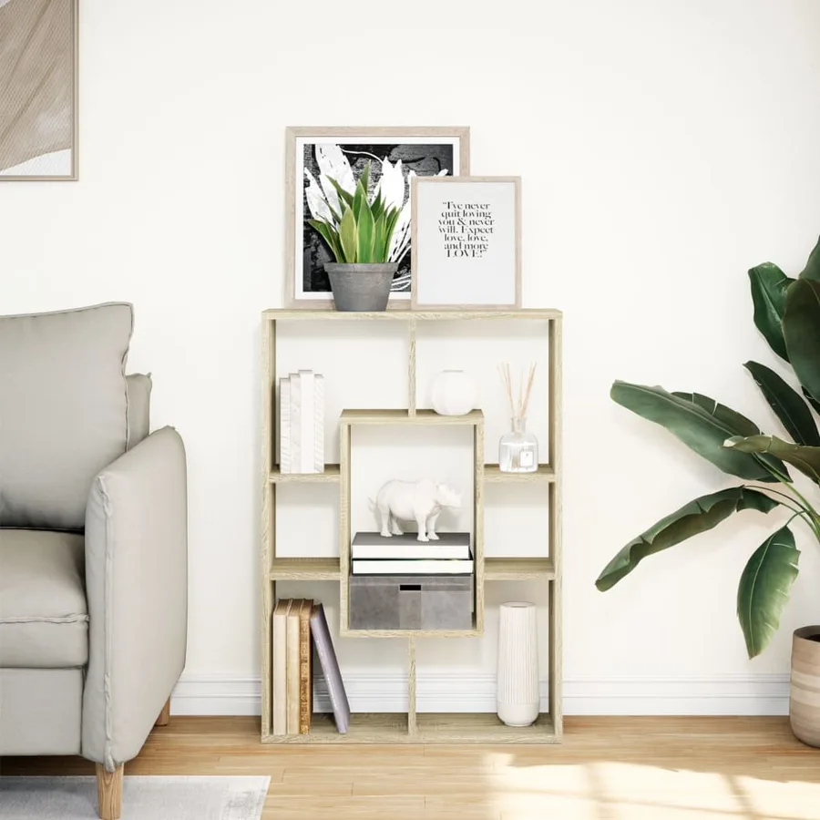 Bibliothèque chêne sonoma 63x20x90 cm bois d'ingénierie - 3
