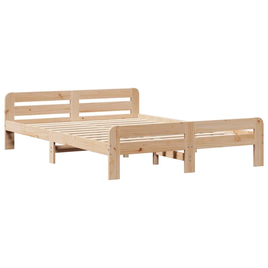 Cadre de lit sans matelas 150x200 cm bois de pin massif - 3
