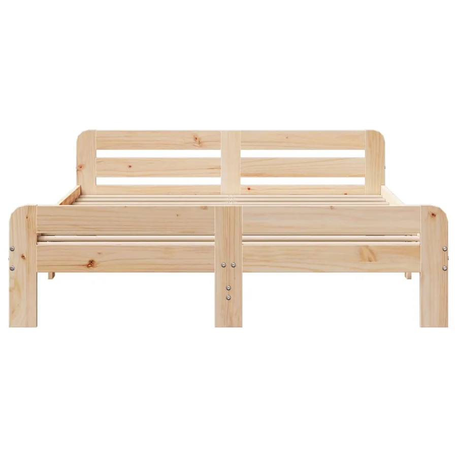 Cadre de lit sans matelas 150x200 cm bois de pin massif - 4