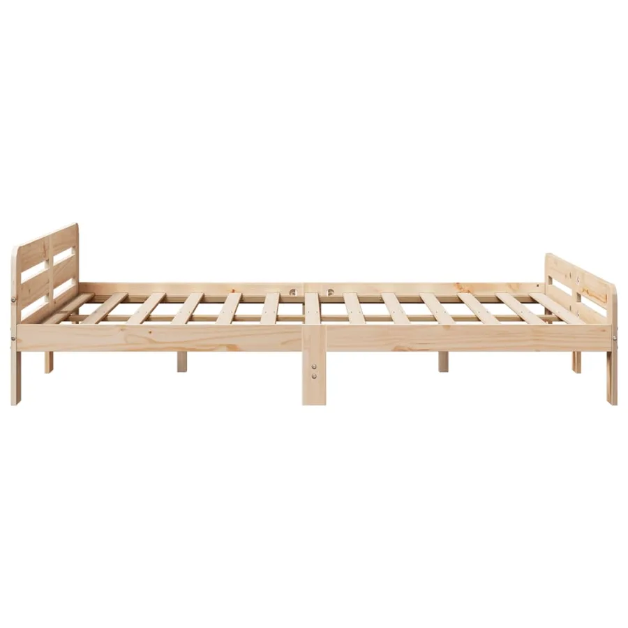 Cadre de lit sans matelas 150x200 cm bois de pin massif - 5