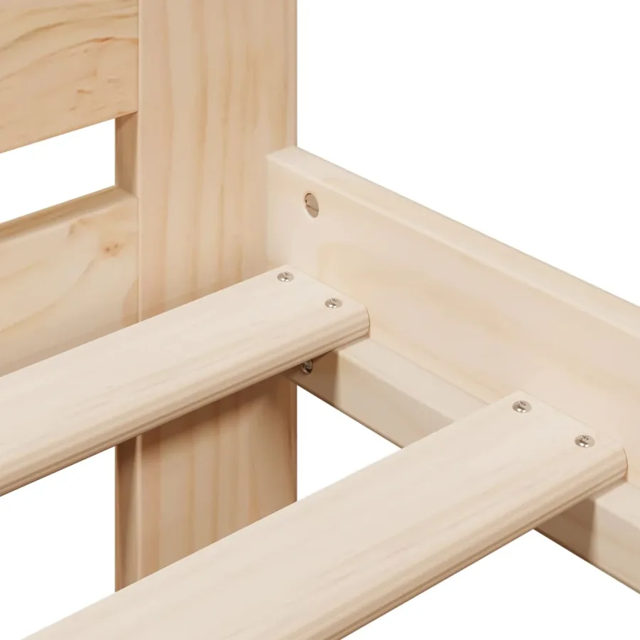 Cadre de lit sans matelas 150x200 cm bois de pin massif - 7