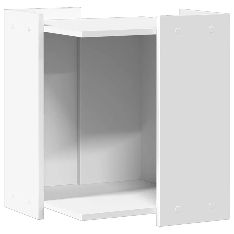 Meuble de bac à litière pour chat blanc bois d'ingénierie - 2