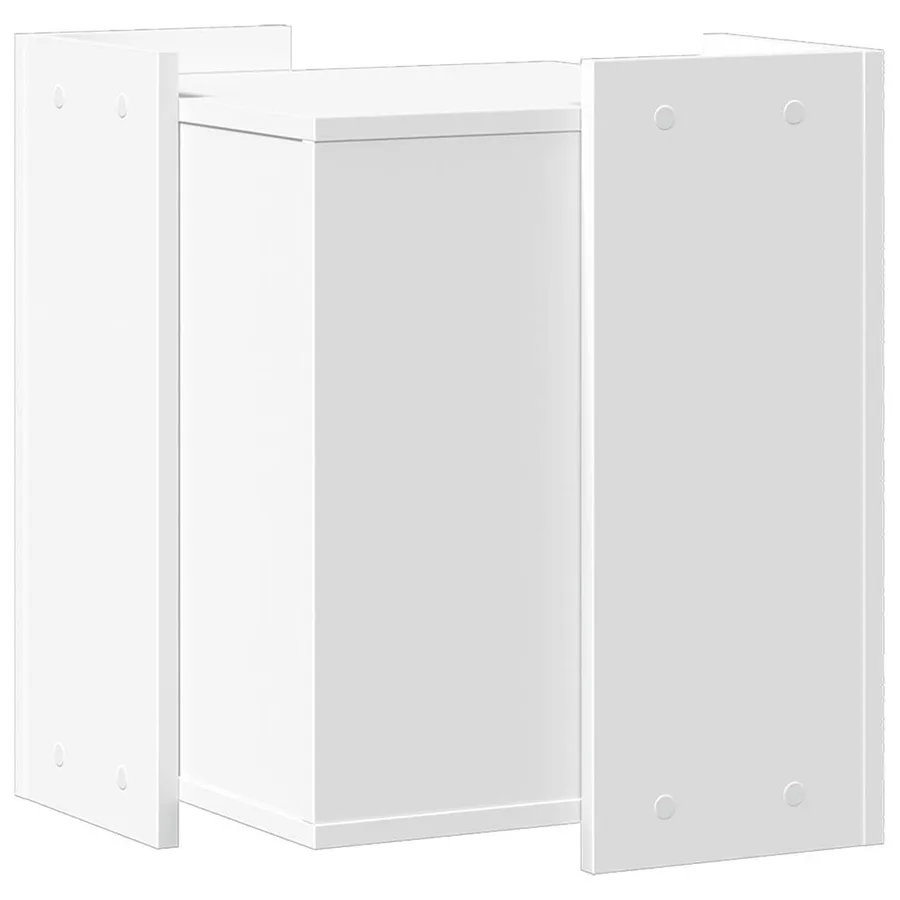 Meuble de bac à litière pour chat blanc bois d'ingénierie - 5