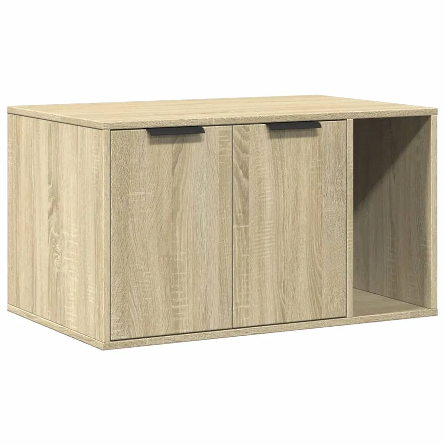 Meuble de bac à litière pour chat chêne sonoma bois ingénierie - 2