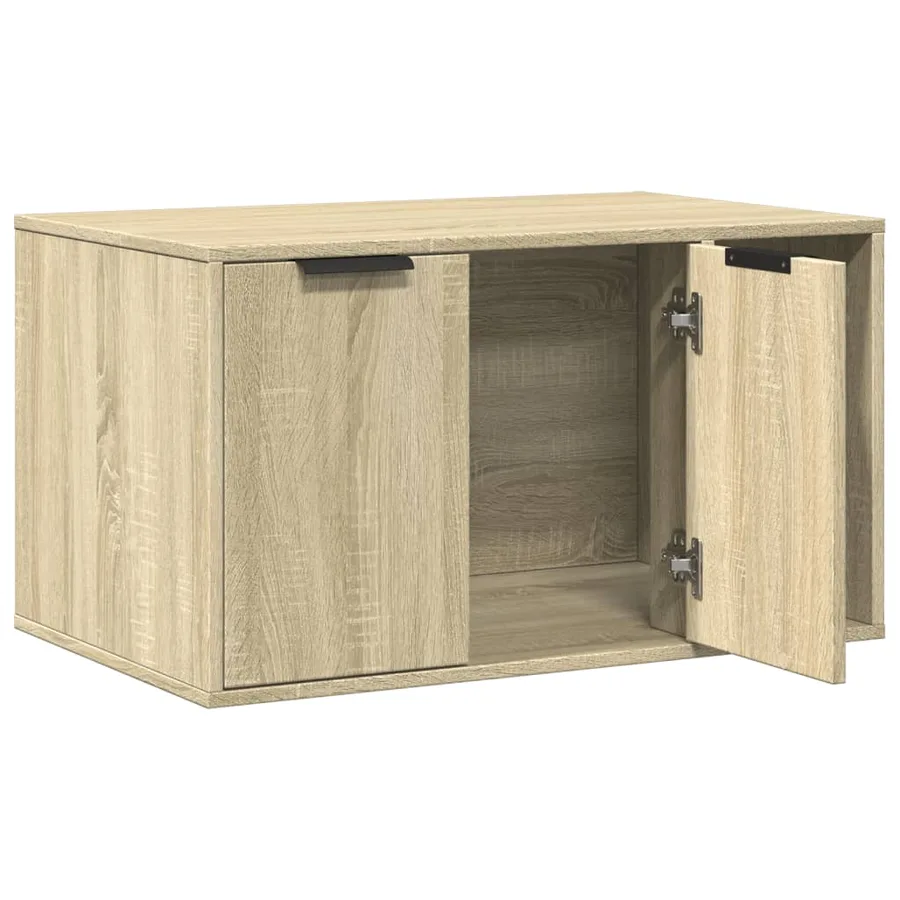 Meuble de bac à litière pour chat chêne sonoma bois ingénierie - 4