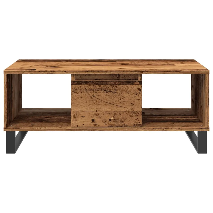 Table basse vieux bois 90x50x36,5 cm bois d'ingénierie - 4