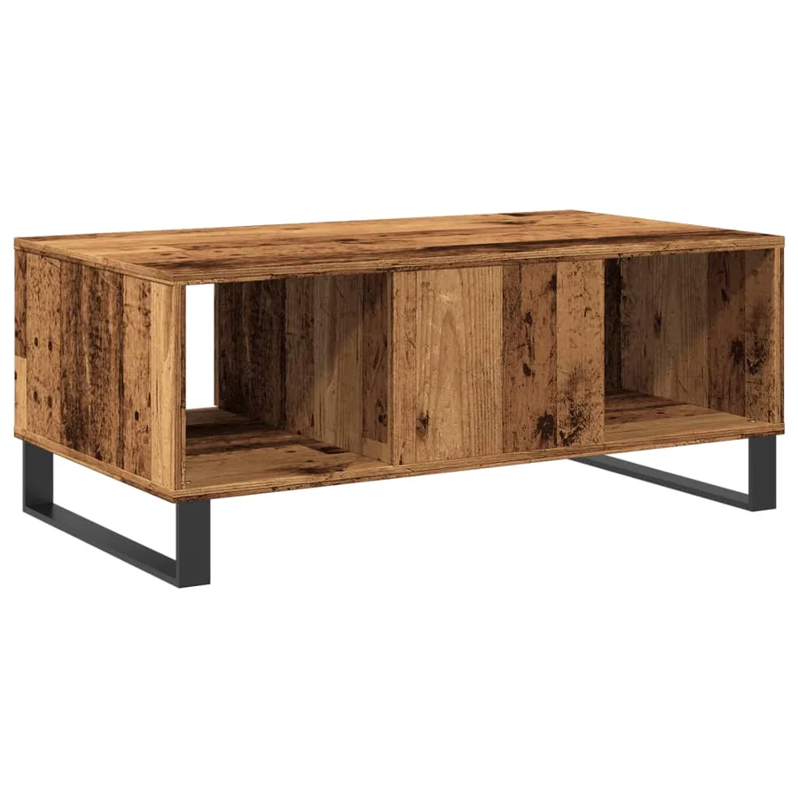 Table basse vieux bois 90x50x36,5 cm bois d'ingénierie - 7