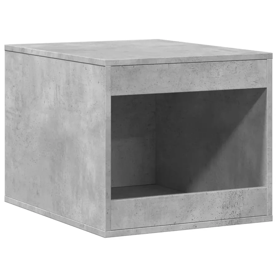 Meuble de bac à litière pour chat gris béton bois d'ingénierie - 2
