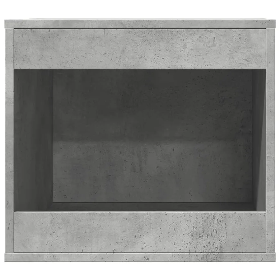Meuble de bac à litière pour chat gris béton bois d'ingénierie - 4