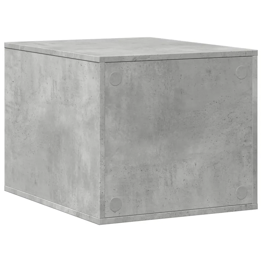 Meuble de bac à litière pour chat gris béton bois d'ingénierie - 6