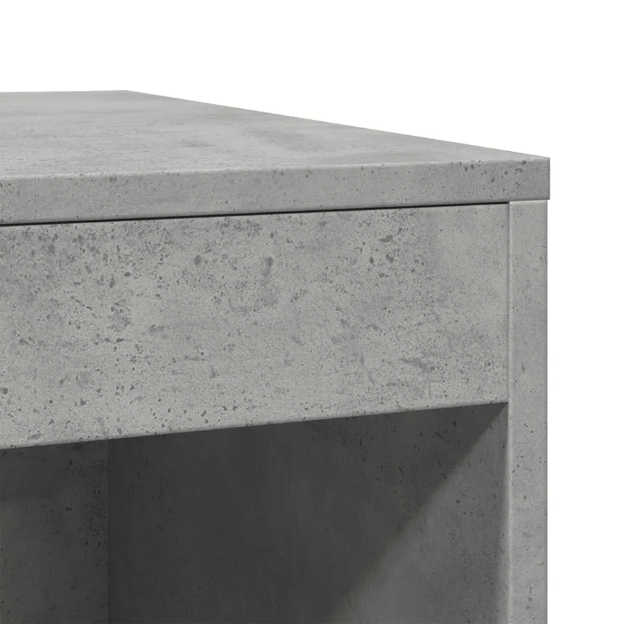 Meuble de bac à litière pour chat gris béton bois d'ingénierie - 7