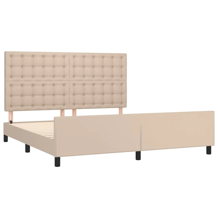 Cadre de lit avec tête de lit Cappuccino 180x200 cm Similicuir - 4