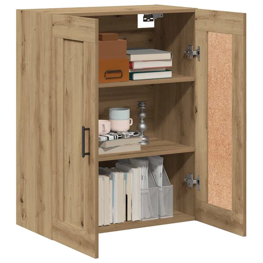 Buffet chêne artisanal 69,5x34x90 cm bois d'ingénierie - 3