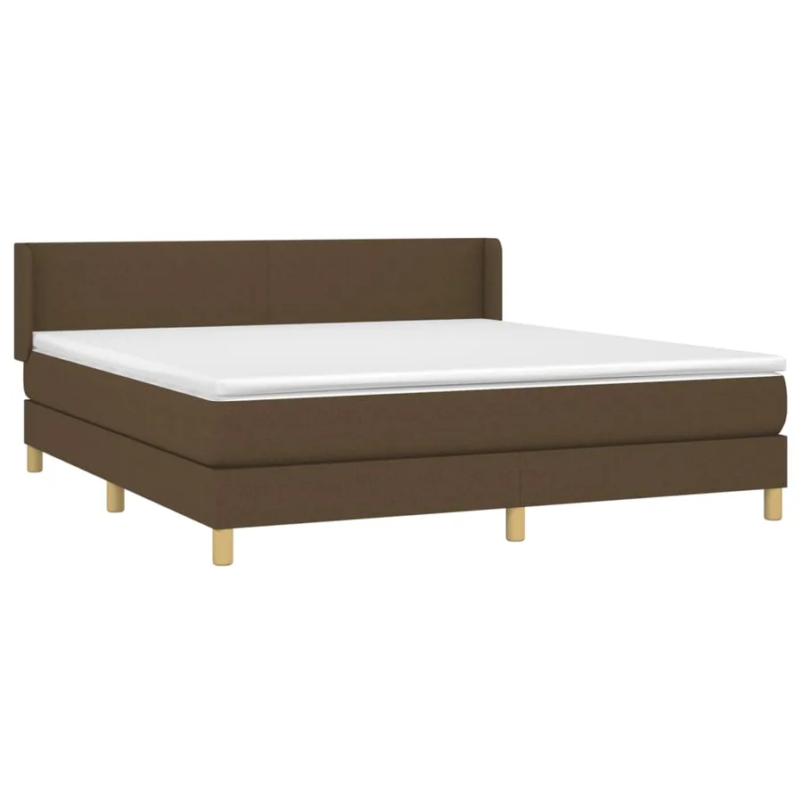 Sommier à lattes de lit avec matelas Marron foncé 160x200 cm - 3