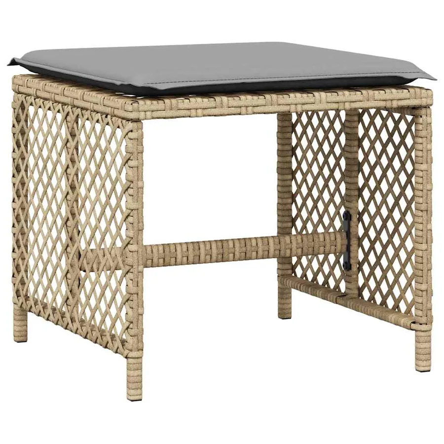 Ensemble à manger de jardin et coussins 15 pcs beige - 5