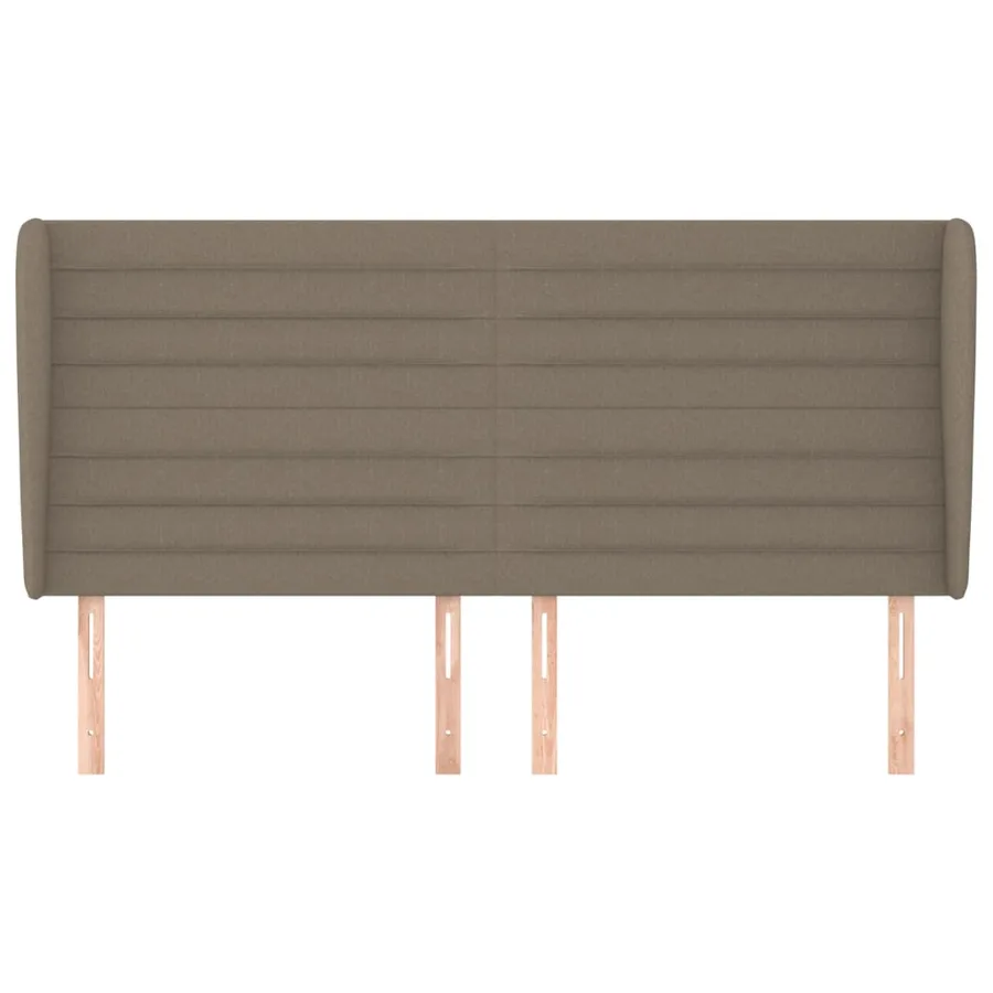 Tête de lit avec oreilles Taupe 183x23x118/128 cm Tissu - 3