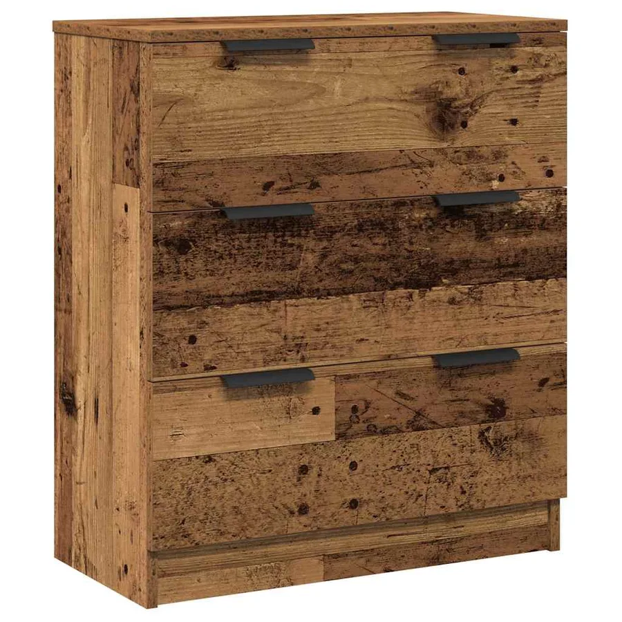 Buffets 3 pcs vieux bois 60x30x70 cm bois d'ingénierie - 5