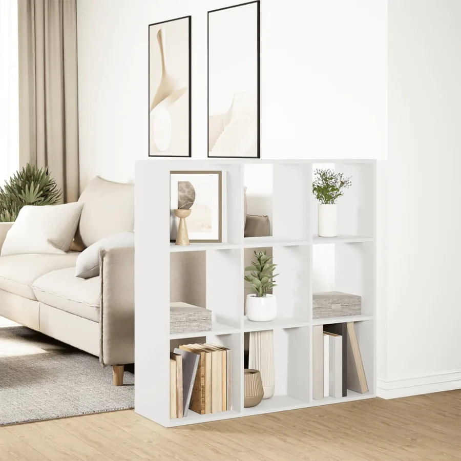 Étagère séparatrice de pièce blanc 102x29x103,5 cm - 4