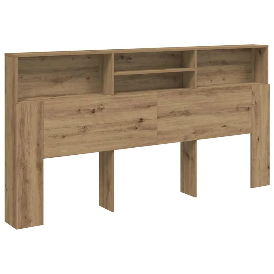 Armoire de tête de lit chêne artisanal 200x19x103,5 cm - 2