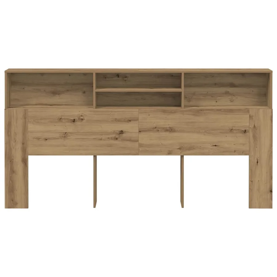 Armoire de tête de lit chêne artisanal 200x19x103,5 cm - 4
