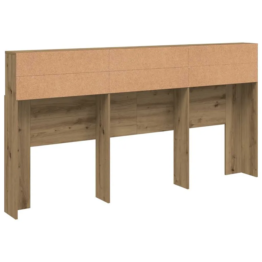 Armoire de tête de lit chêne artisanal 200x19x103,5 cm - 6