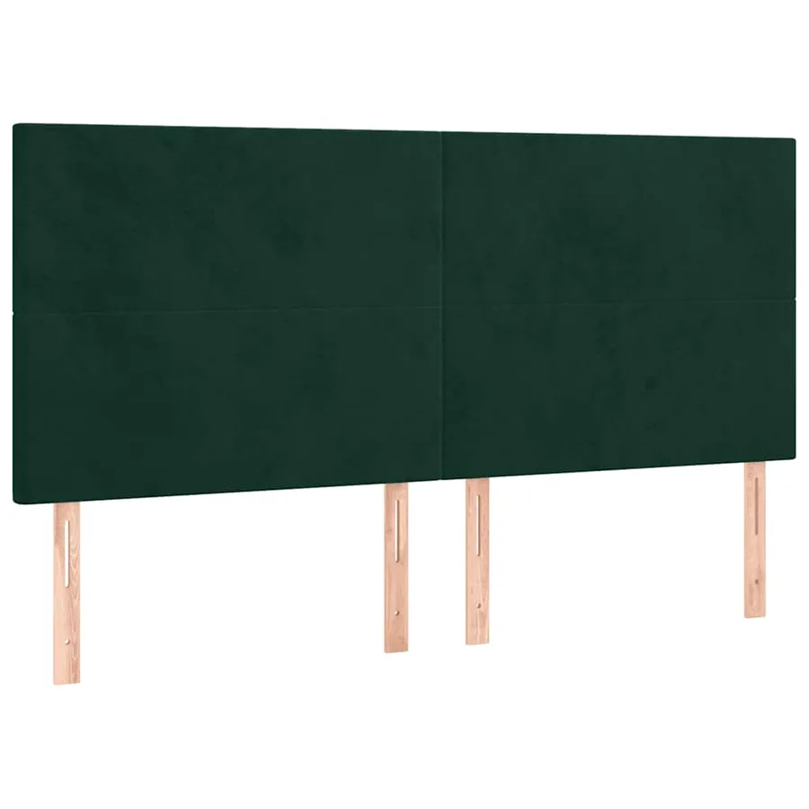 Sommier à lattes de lit et matelas Vert foncé 200x200cm Velours - 6