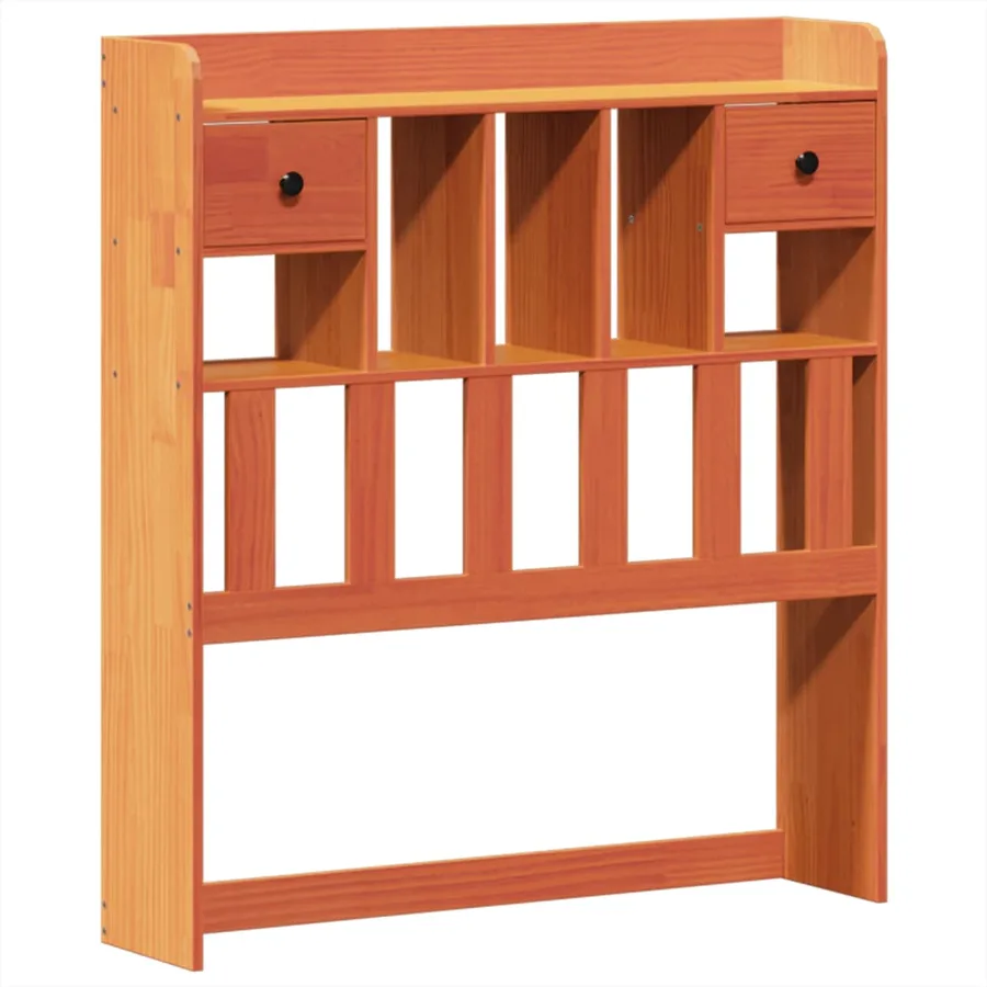 Cadre de lit sans matelas cire marron 75x190 cm bois pin massif - 6