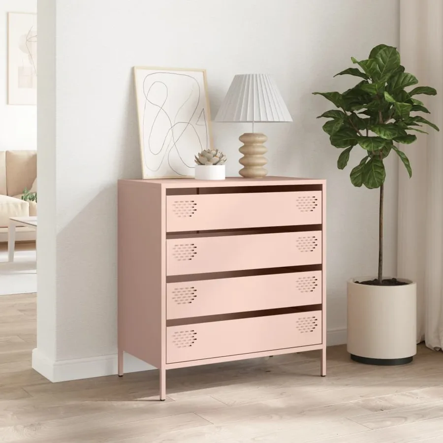 Buffet rose 68x39x73,5 cm acier laminé à froid - 3