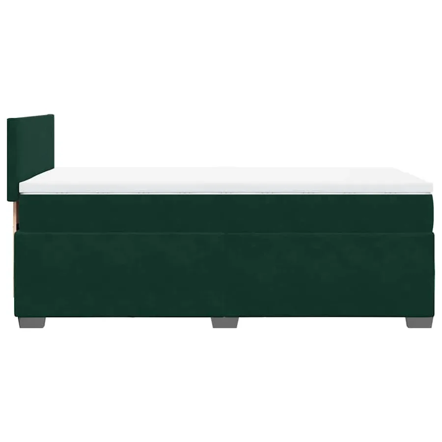 Sommier à lattes de lit avec matelas Vert foncé 90x200 cm - 9