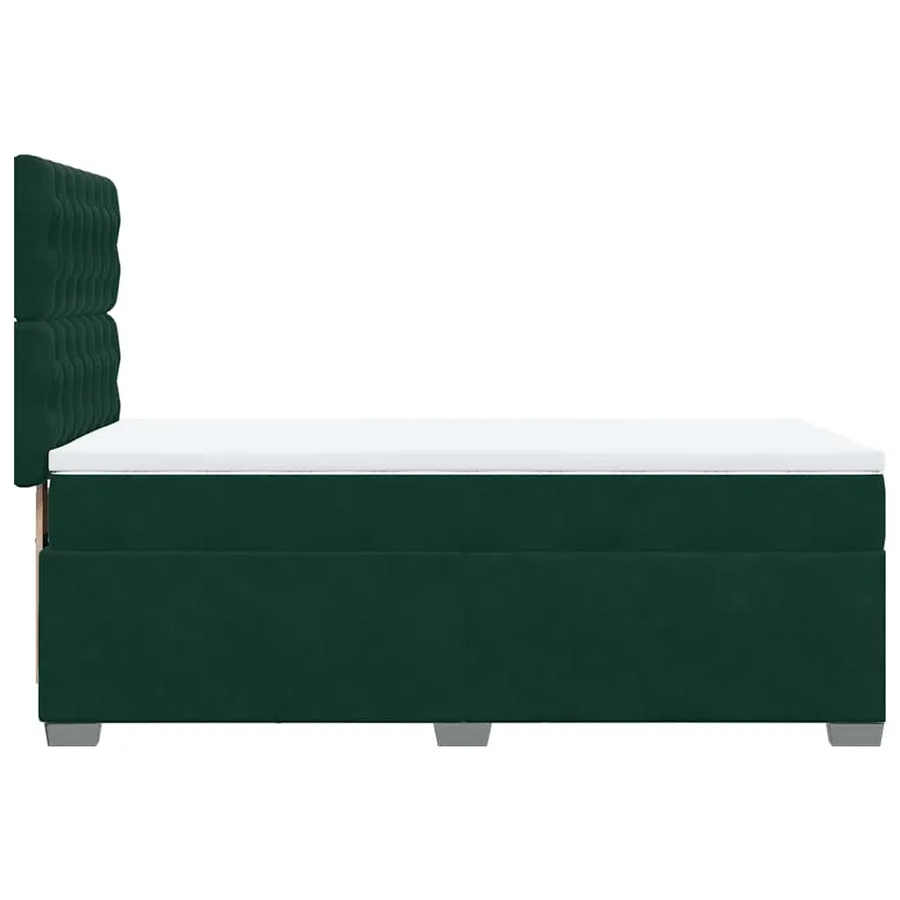 Sommier à lattes de lit avec matelas Vert foncé 90x200 cm - 9